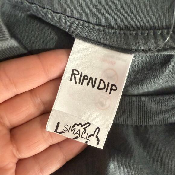 RipnDip Bah Humbug Pocket Tee, Gray, Small - Picture 4 of 4
